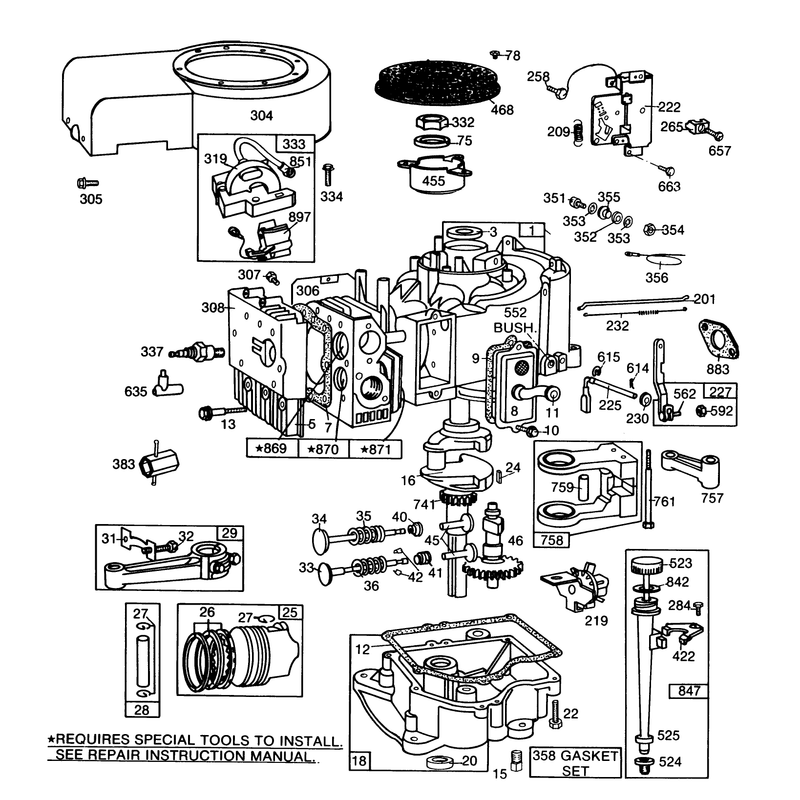 Engine Briggs & Stratton Model 253707-0157-01