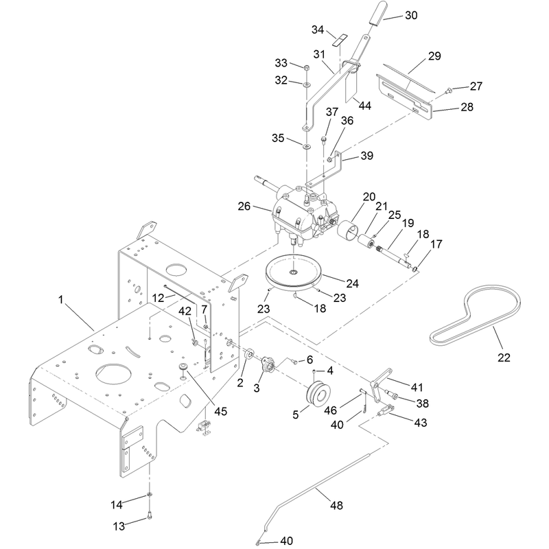 Frame and Transmission Assembly
