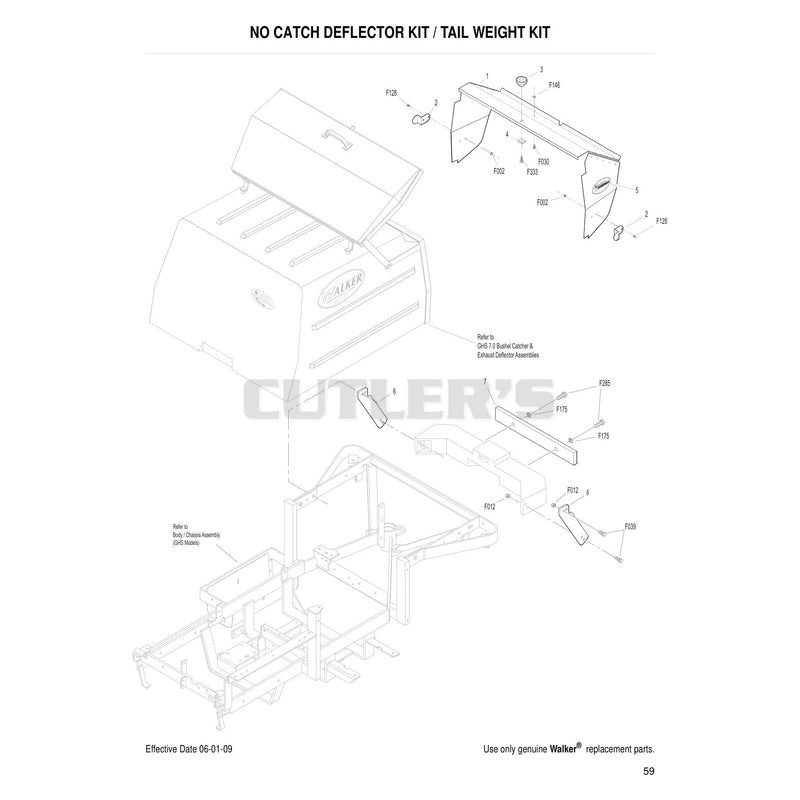 No Catch Deflector Kit Tail Weight Kit