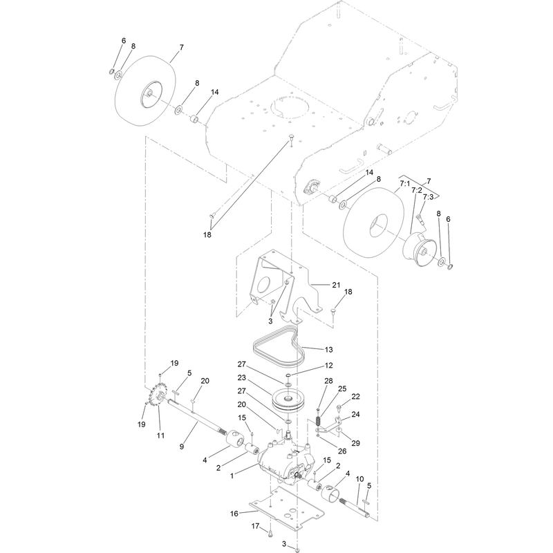 Transmission and Wheel Assembly