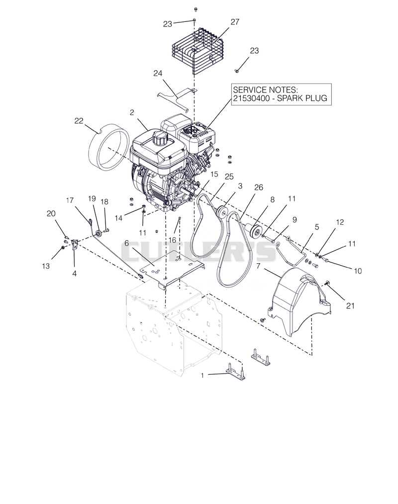 Engine And Belt Drive