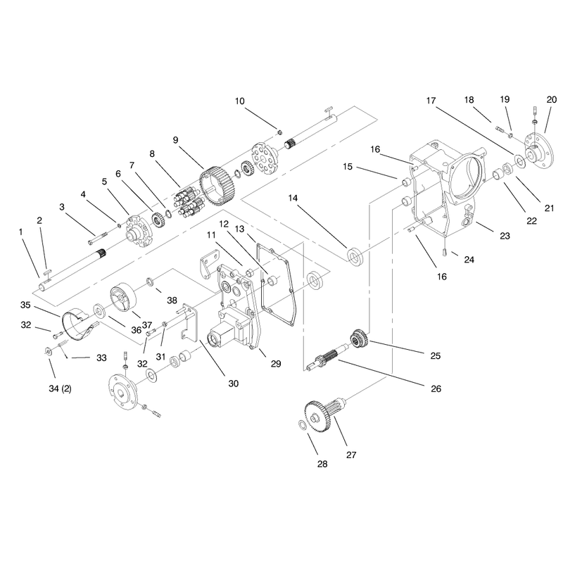 Hydro Trans Axle Assembly