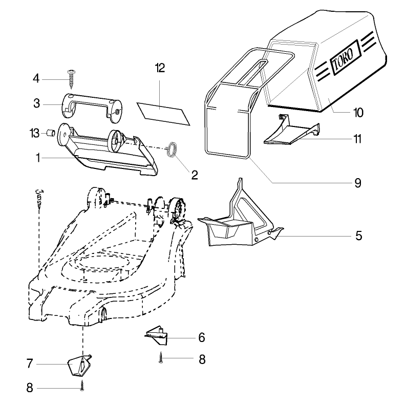 Bag and Recycling Parts Model No 21020-21022