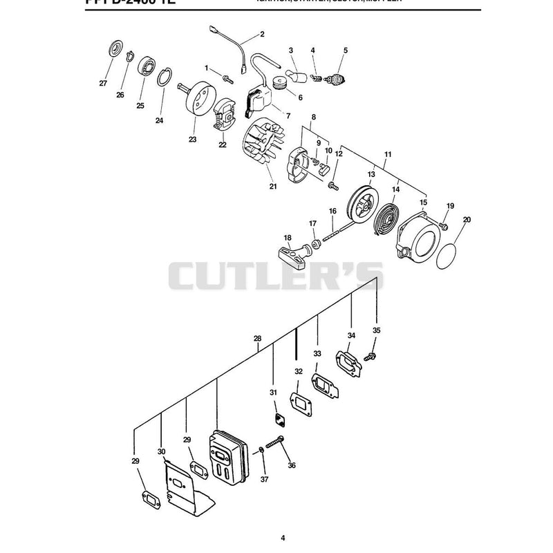 IGNITION, STARTER, CLUTCH, MUFFLER