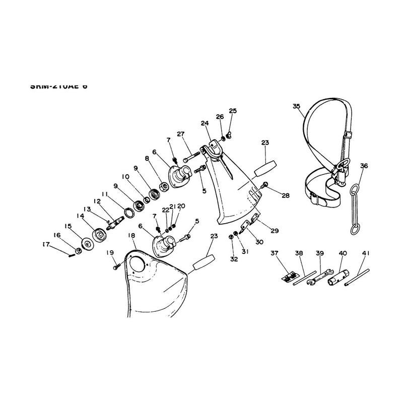 Gear Housing Shield Strap and Tools