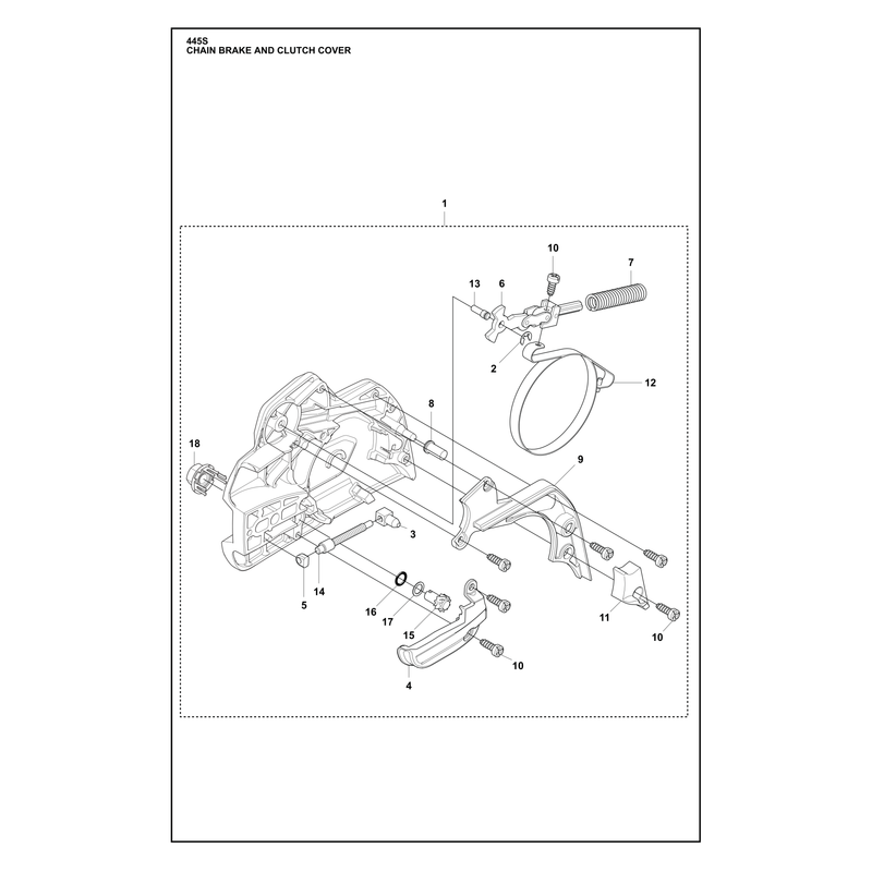 CHAIN BRAKE AND CLUTCH COVER