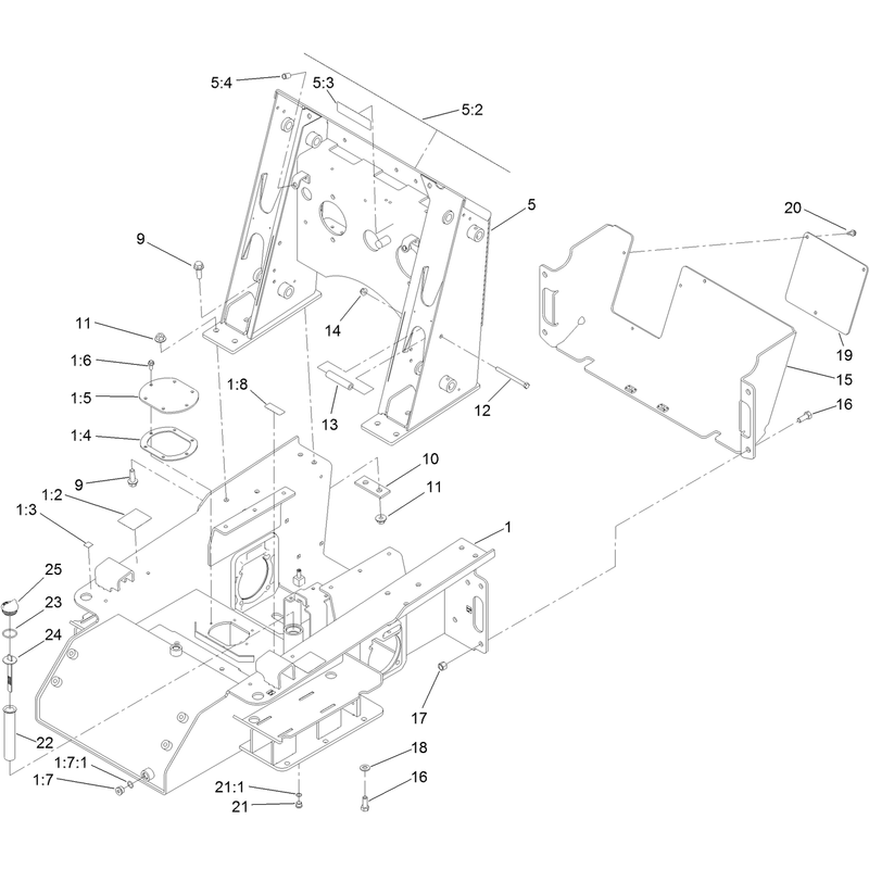 Main Frame and Fuel Tank Assembly
