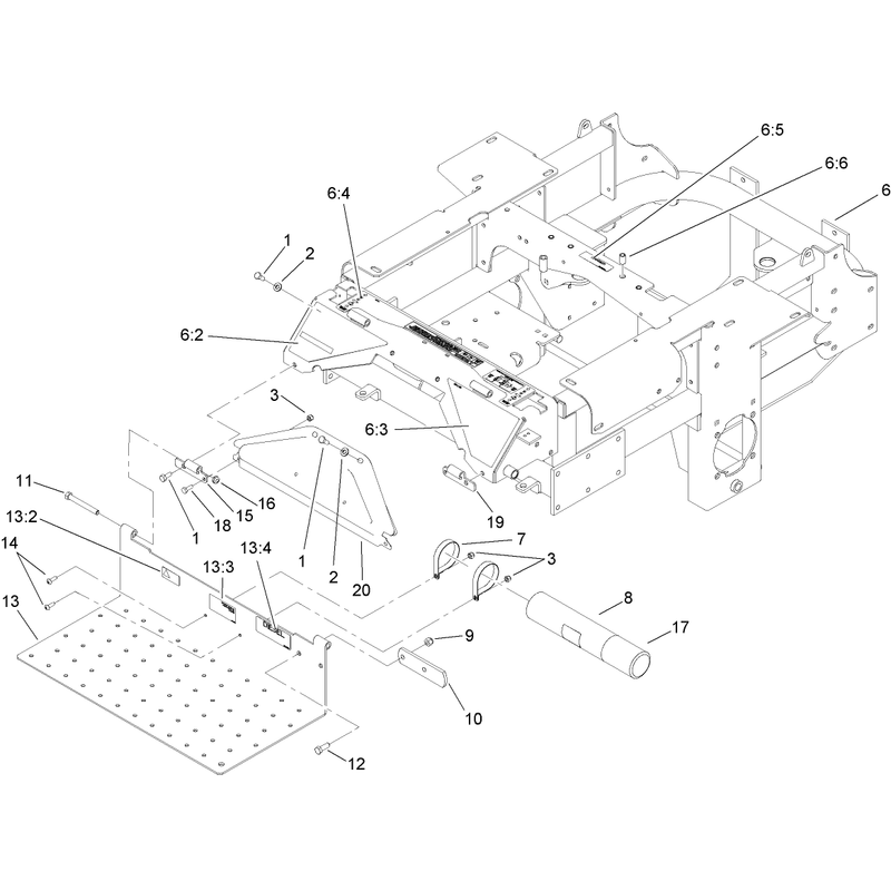 Traction Frame and Floor Pan Assembly