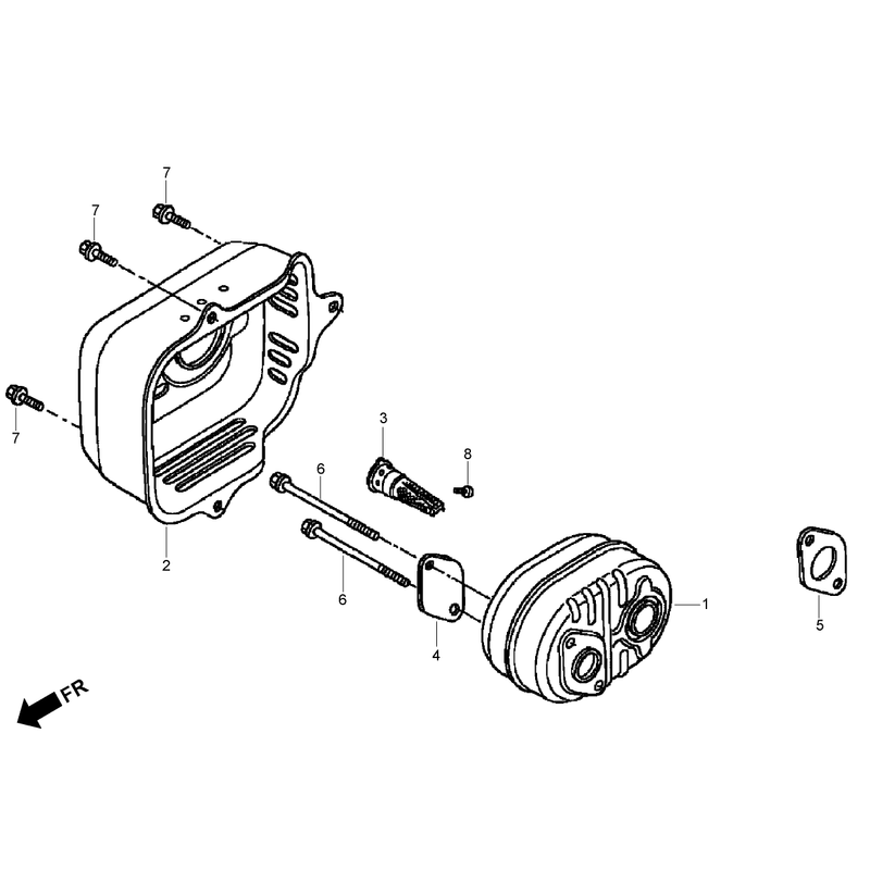 Muffler Assembly Honda GSV190LA-A3T