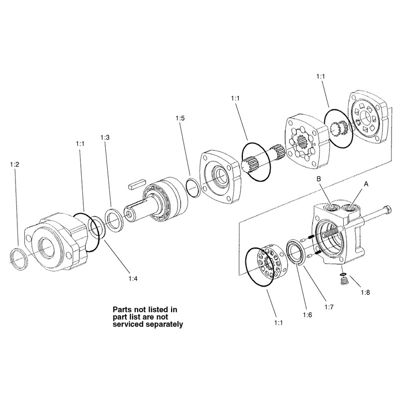 Hydraulic Motor Assembly No 98-8256 and 100-4657