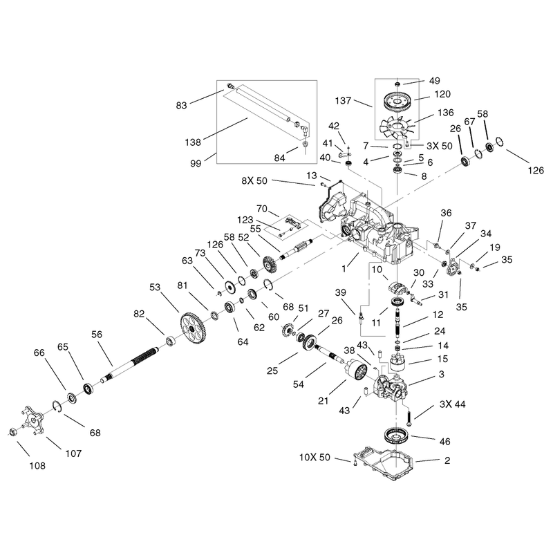 RH Hydro Transaxle Assembly No. 100-7360