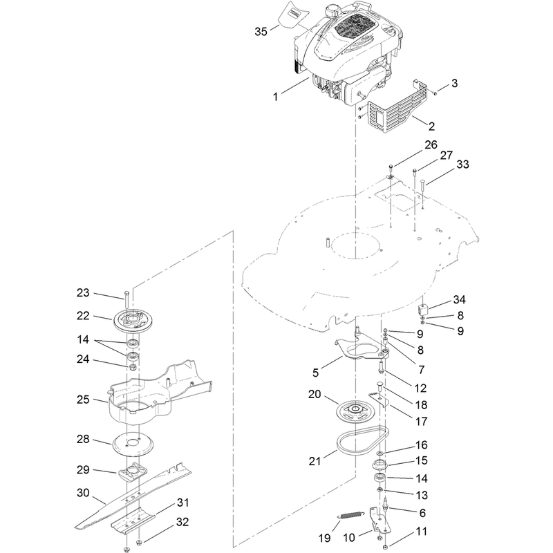 Engine and Blade Assembly