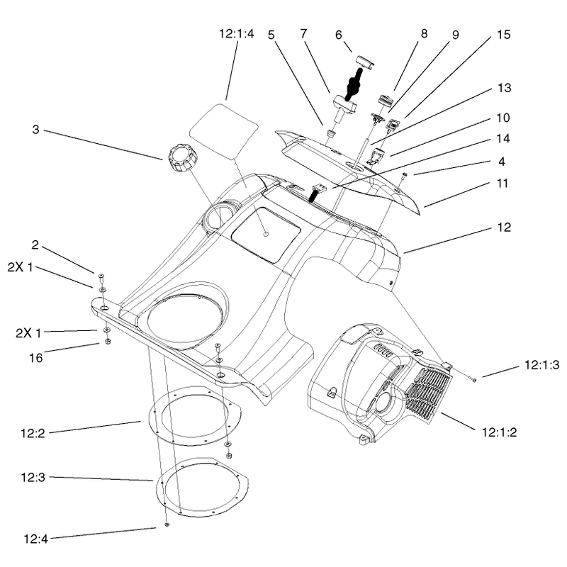 Upper Shroud and Control Panel Assembly