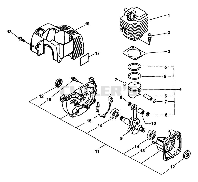 Engine, Crankcase, Cover