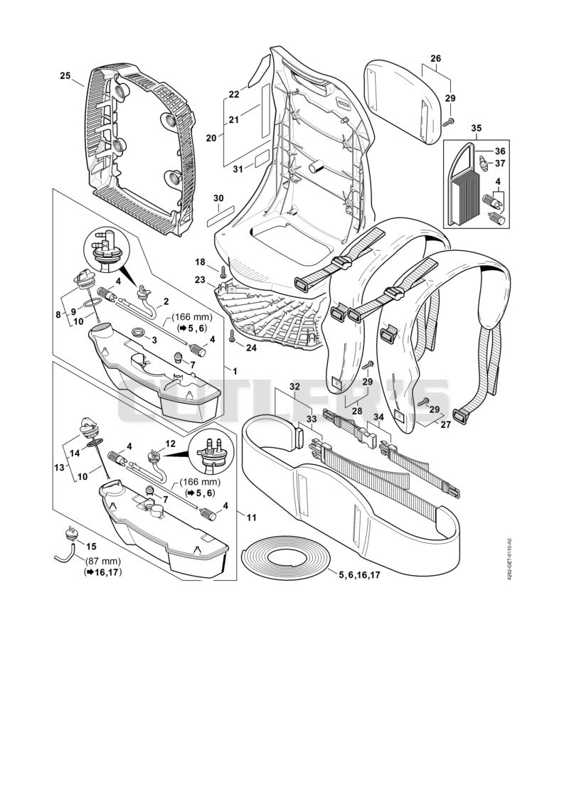 Fuel tank, Backplate