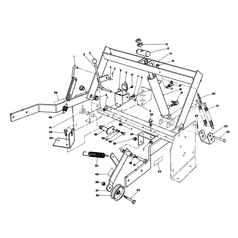 Parking Brake and Lift Frame Assembly