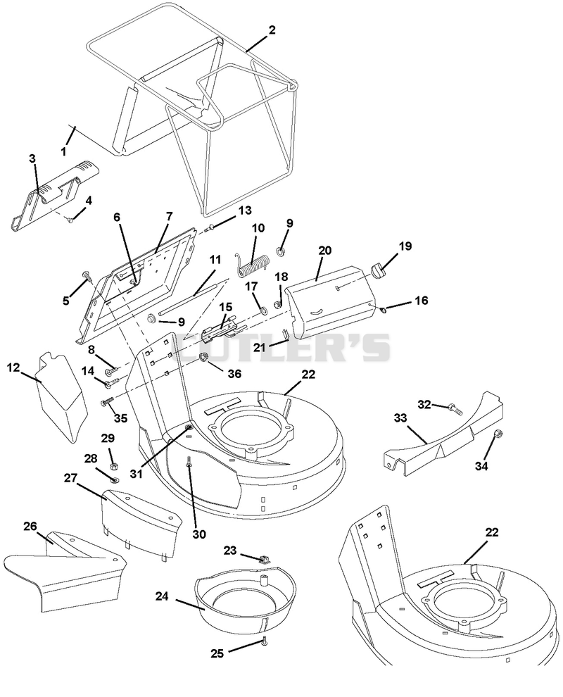 Mower Pan And Bag