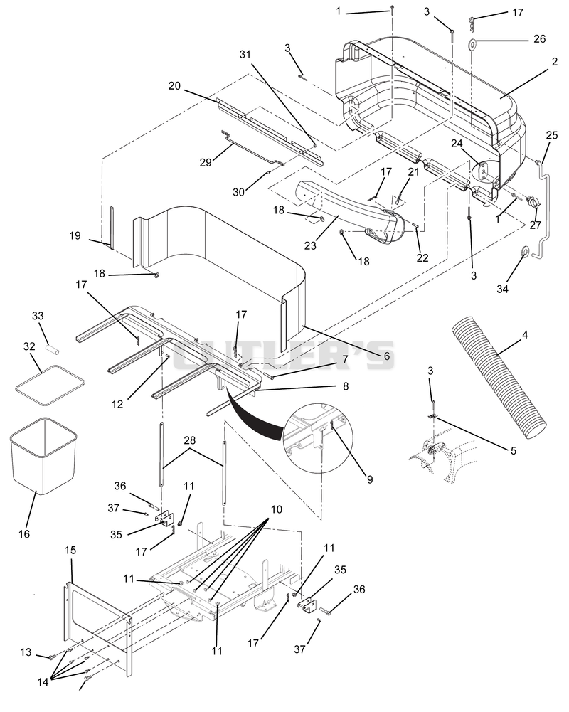 Bagger Cover Assembly