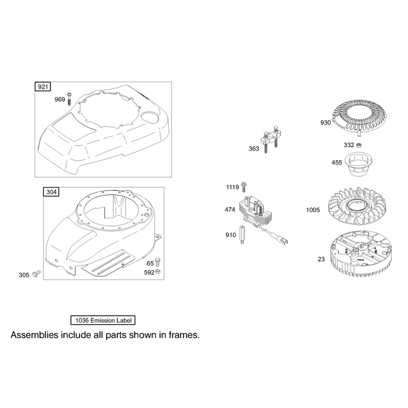 Blower Housing Assembly Briggs and Stratton Model 122607-0116-E1