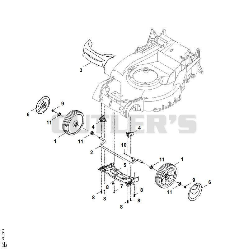 Front axle, cover