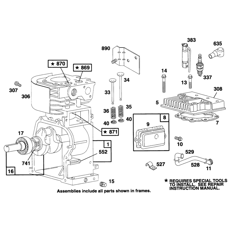 Engine Briggs and Strattonmodel 135202-0263-01