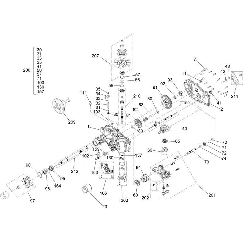 LH Transmission Assembly No 147-0366