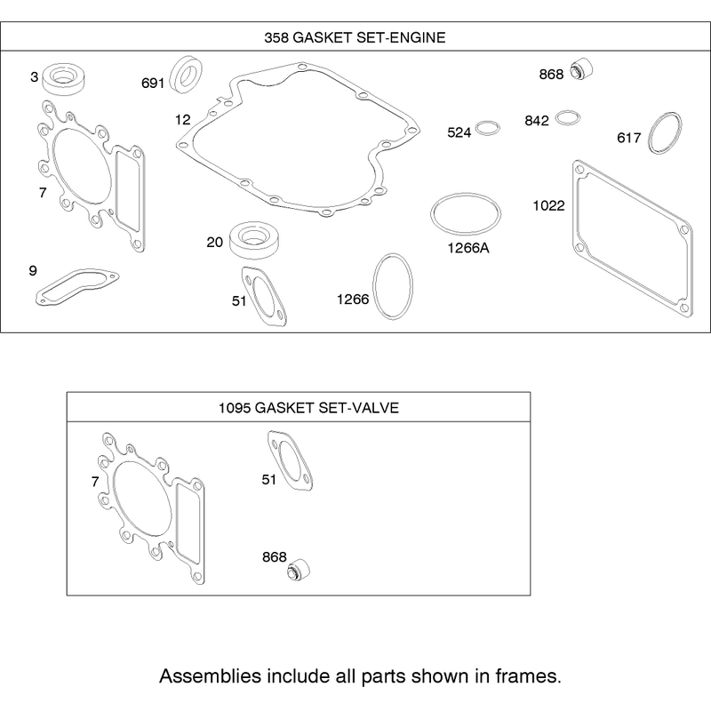 Gasket Assembly Briggs and Stratton 280h07-0166-e1