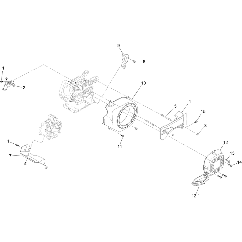 Blower Housing and Shrouds Assembly