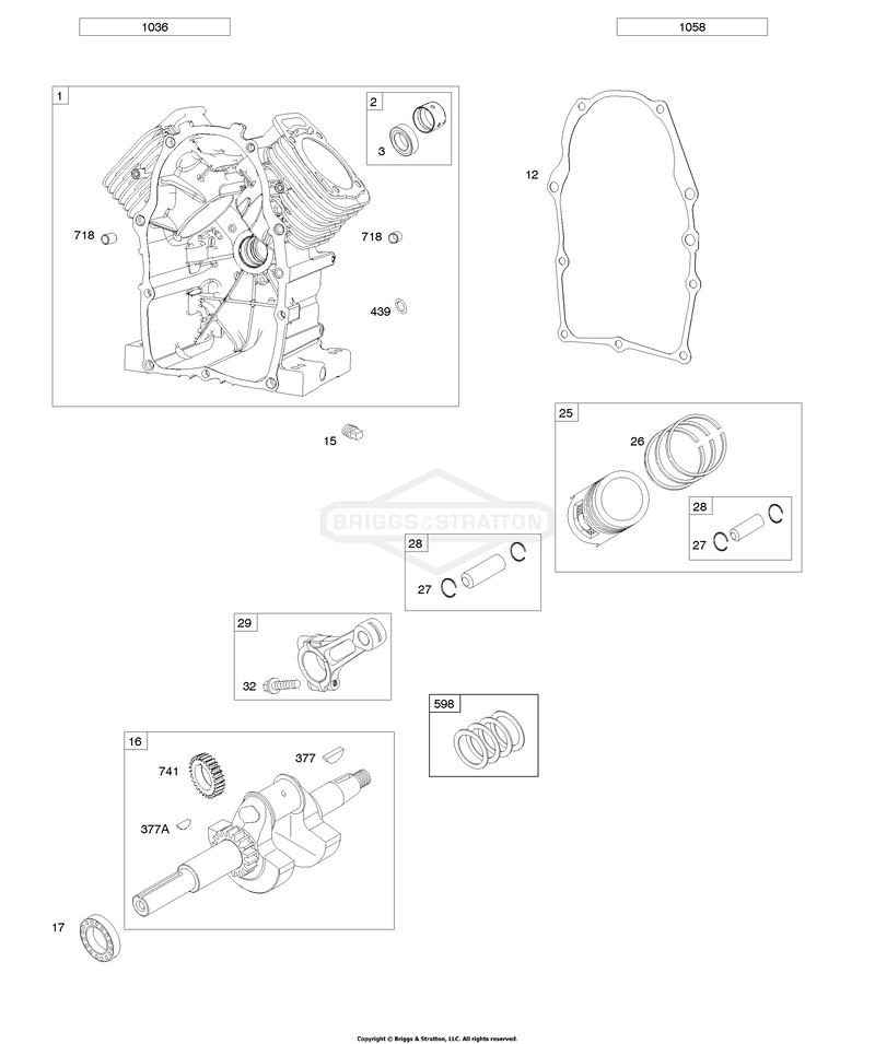 Cylinder, Crankshaft, Piston/Rings/Connecting Rods