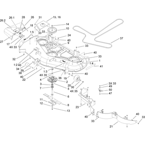 52 Inch Deck Assembly