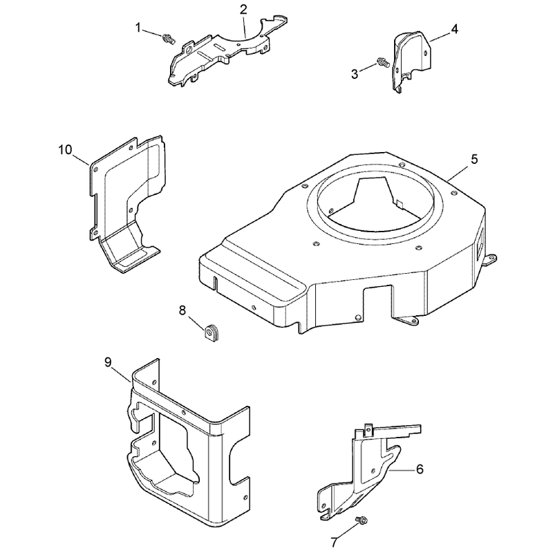 Blower Housing and Baffle Assembly Kohler CV13T-21540
