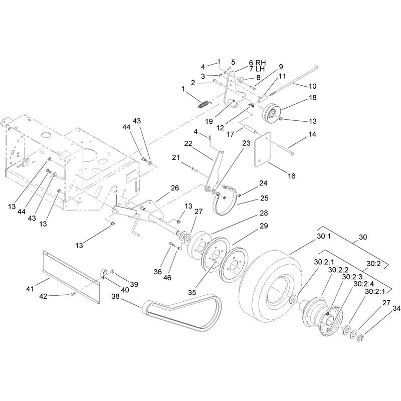 Drive Wheel and Brake Assembly