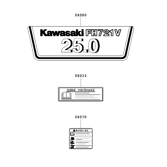 Label Assembly Kawasaki FH721D-AS05