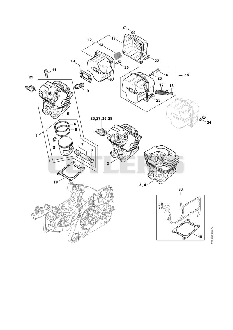 Cylinder, Muffler