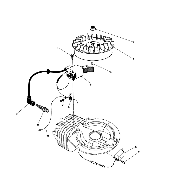 Flywheel & Magneto Assembly (engine Model No. 47pm1-4)