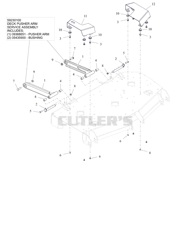 Deck Stabilizer Arms and Belt Guards - 48"