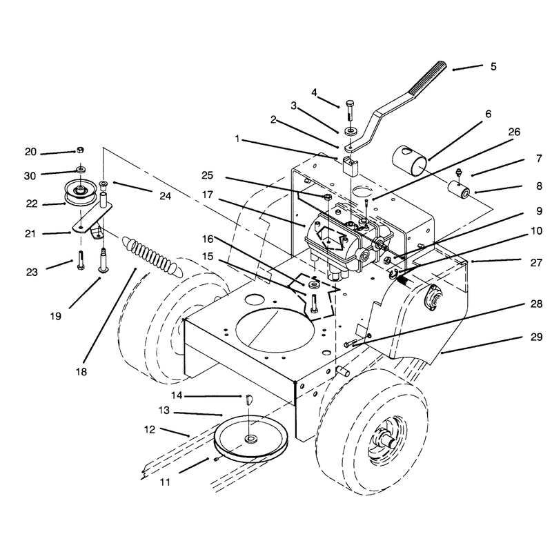 Transmission Idler Drive Pulleys and Drive Belt
