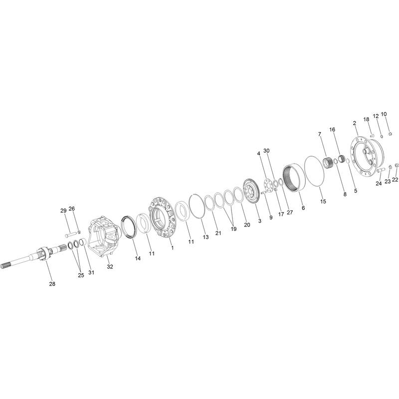 Wheel Hub Group Assembly No. 131-7036