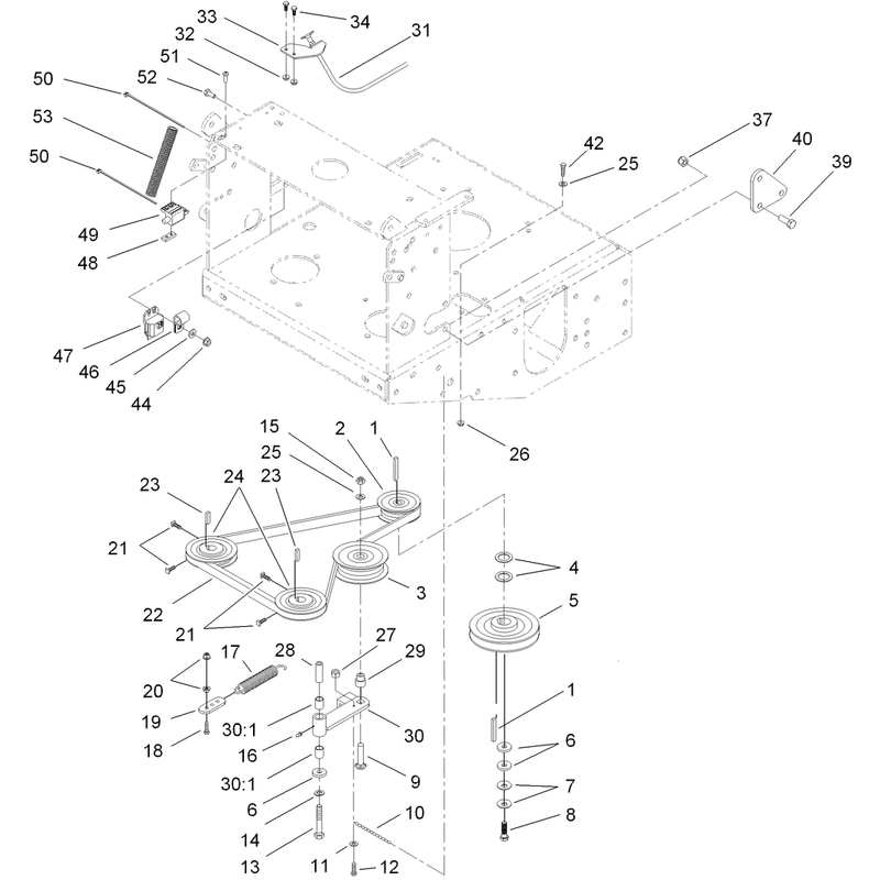 Pump Drive and Engine Pulley Assembly