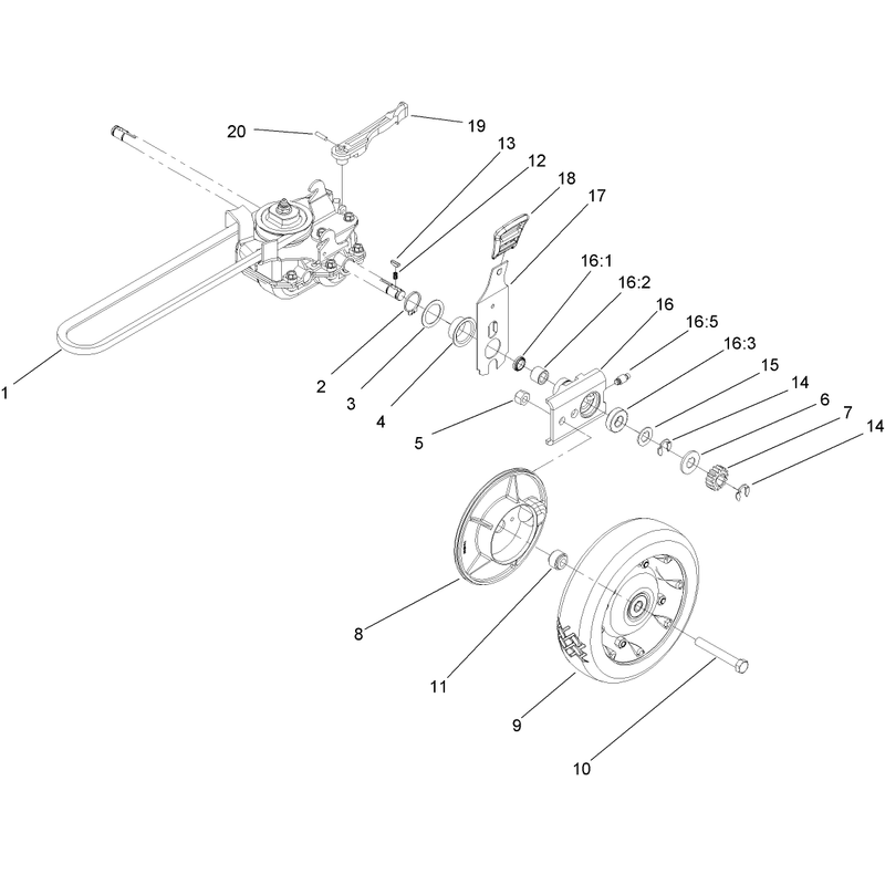 Rear Drive and Wheel Assembly