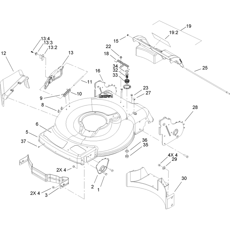 Deck Side Chute and Rear Door Assembly