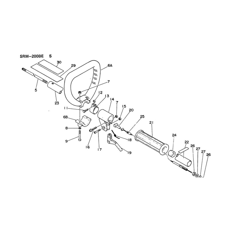 Handle Throttle and Drive Shaft