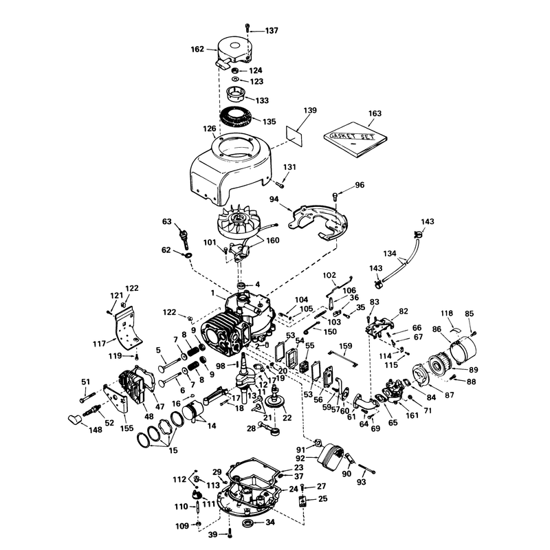 Engine Tecumseh Model No V60-70287j