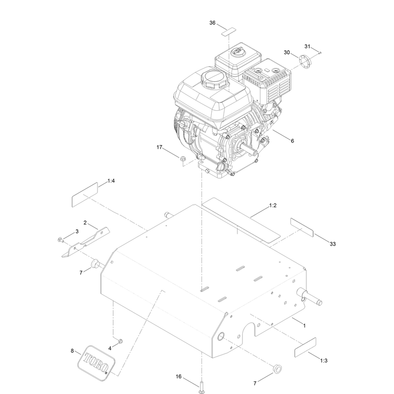 Frame and Engine Assembly