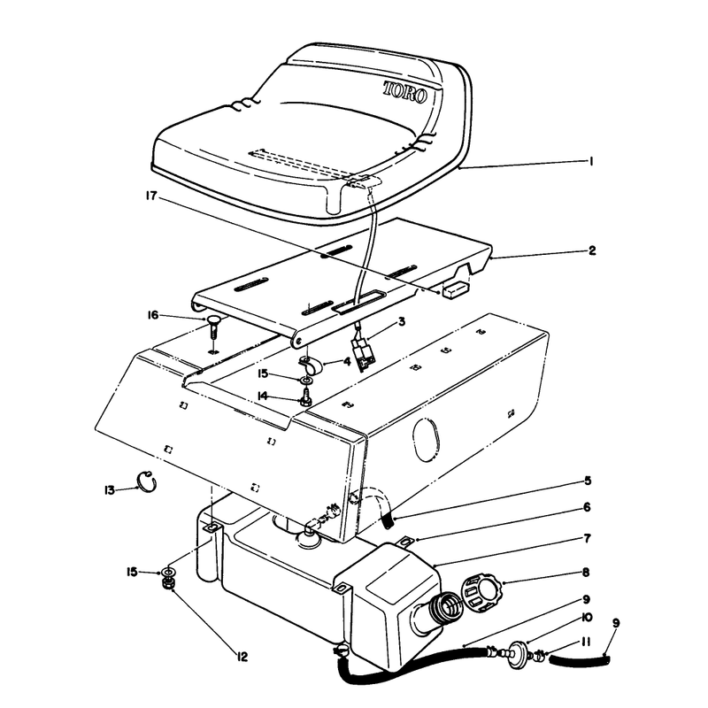 Seat & Gas Tank Assembly