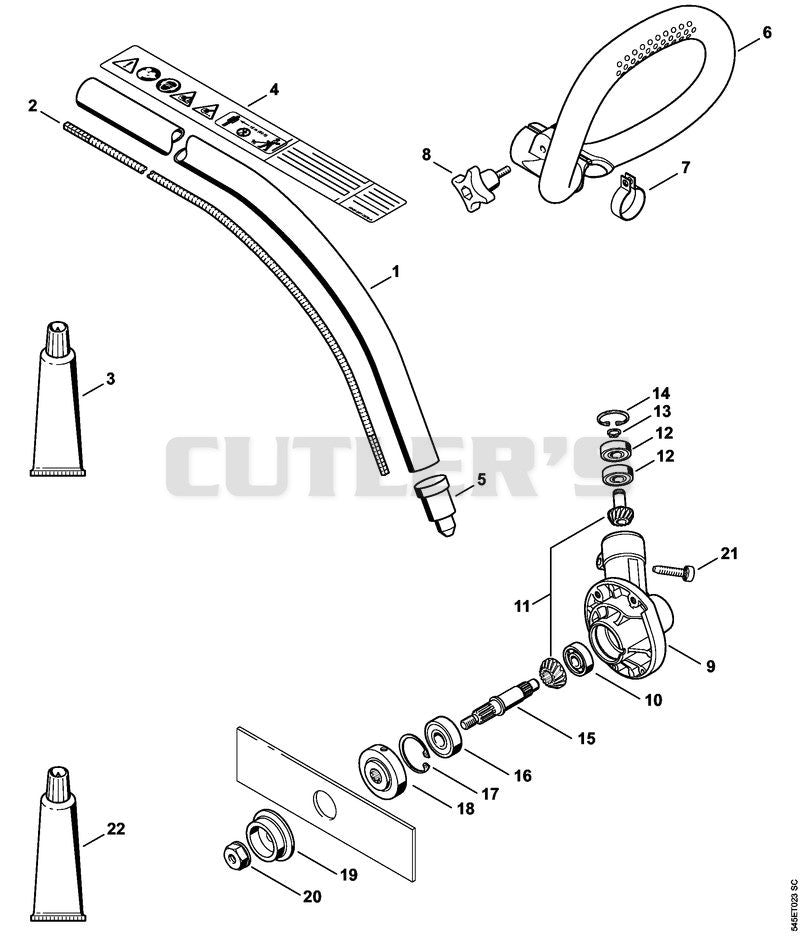 Drive tube assembly, Loop handle, Gear head