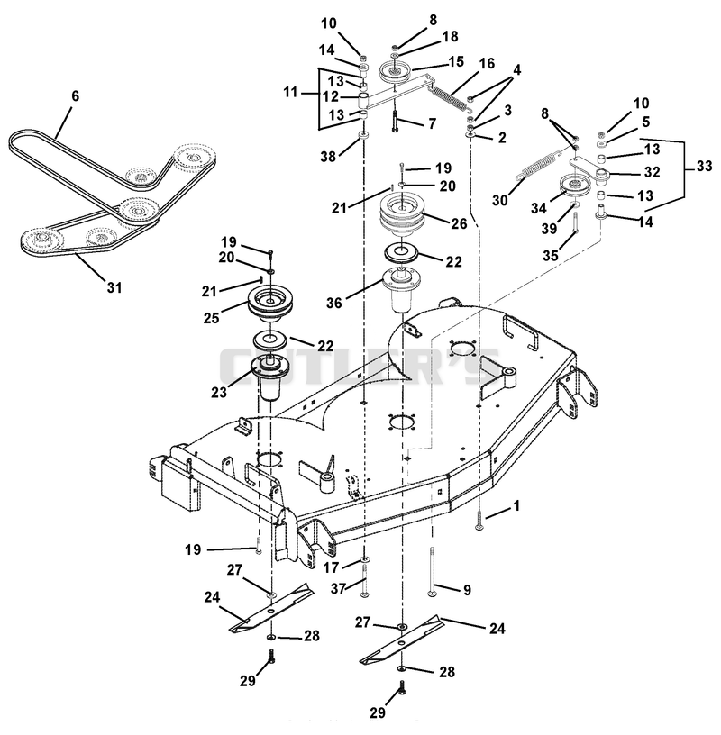 48" And 52" Belts, Idlers And Blades