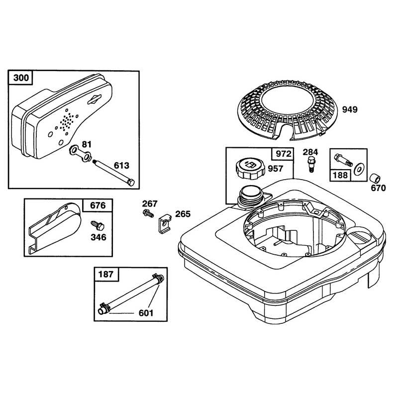 Engine Briggs and Stratton Model 124702-3115-01