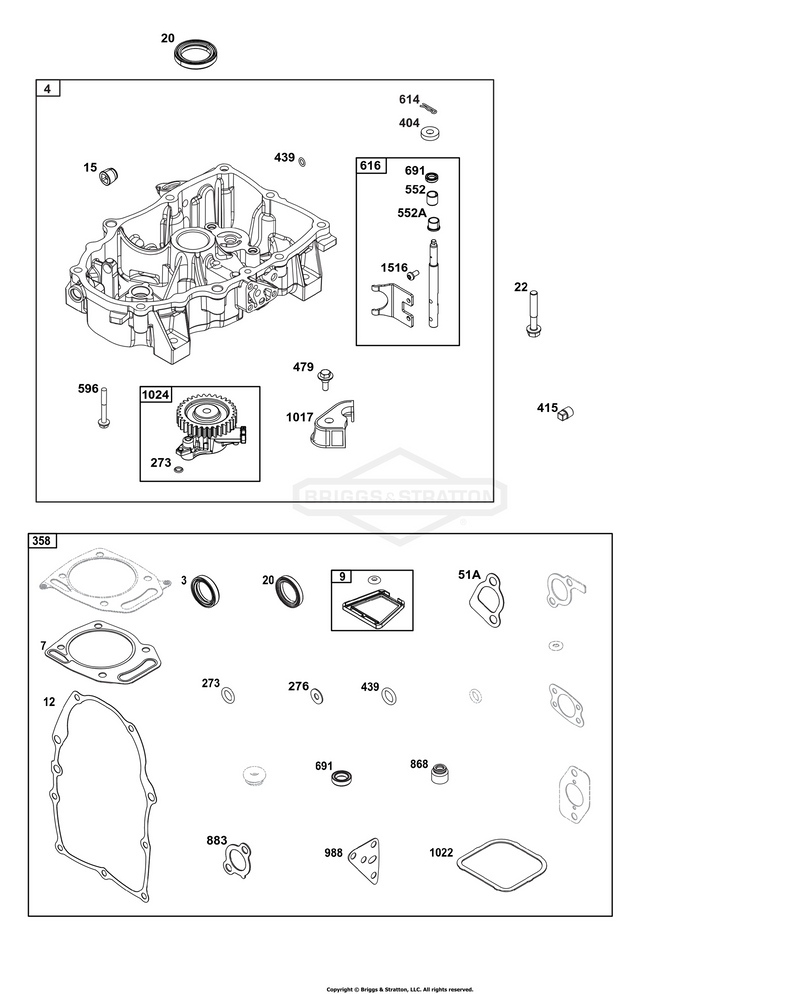 Crankcase Cover/Sump Group