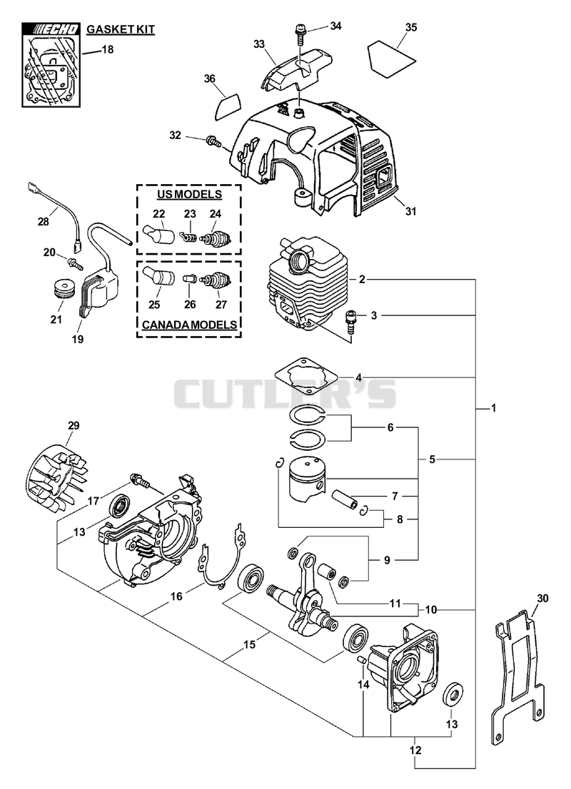 Engine, Short Block, Ignition, Cylinder Cover